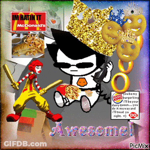 McDonald's Clown And Burger King GIF