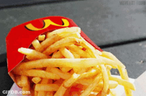 McDonald's Fries Bag With Yellow Smiley GIF