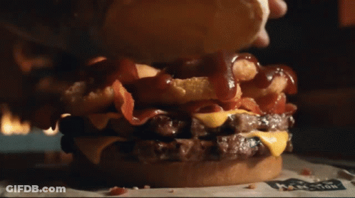 McDonald's Hamburger Close Up GIF