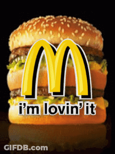 McDonald's Hamburger I'm Lovin' It GIF