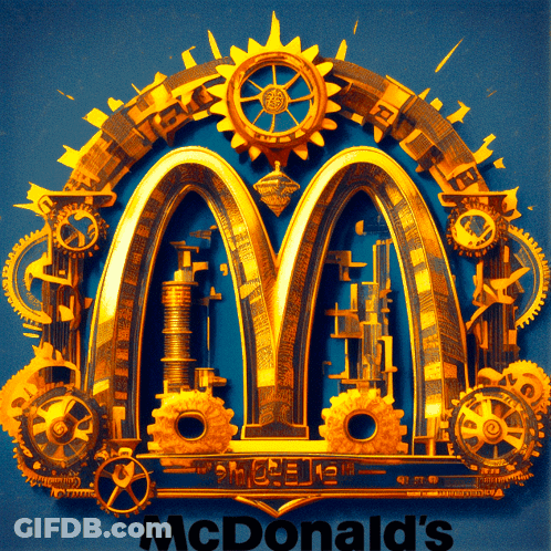 McDonald's Logo With Gears GIF