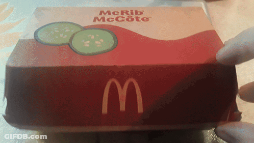 McDonald's McRib McCote Box GIF