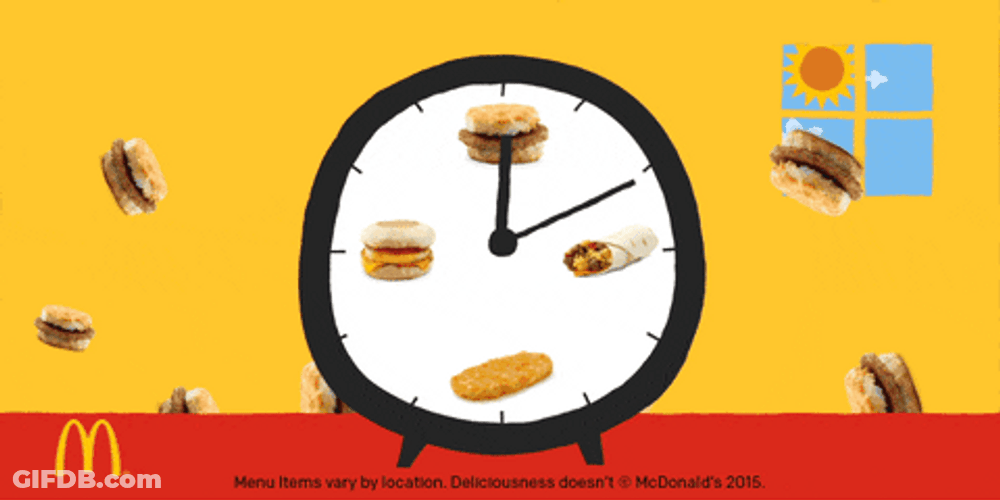 McDonalds Food Alarm Clock GIF