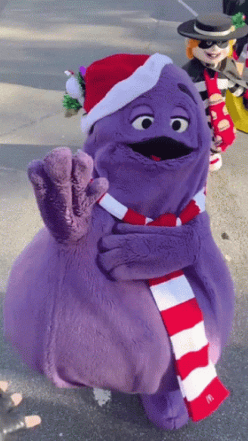 Mcdonalds Grimace High Five GIF