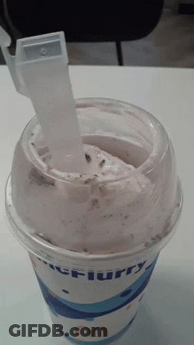 McFlurry Cup With Straw GIF