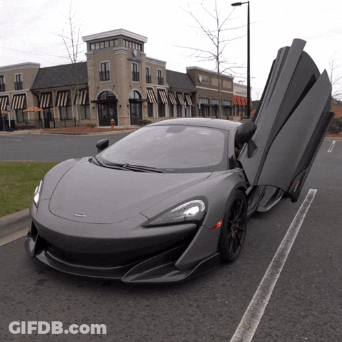 McLaren Sports Car With Open Doors GIF