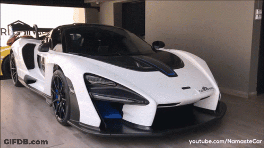 Mclaren White Senna P15 GIF