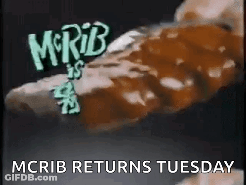 McRib Returns Tuesday GIF