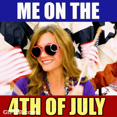 Me 4Th Of July Funny Mini American Flags GIF