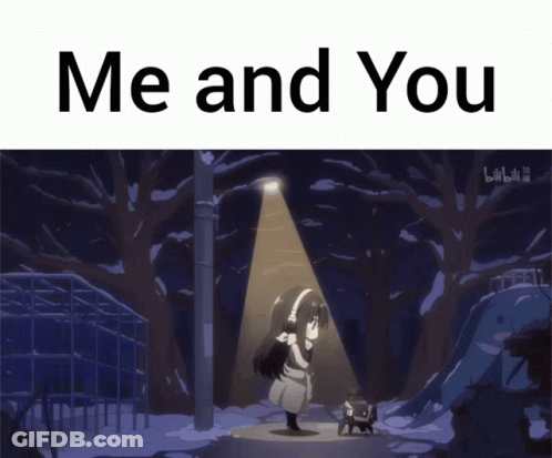 Me And You Poster With Girl GIF