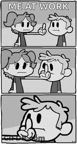 Me At Work Cartoon GIF