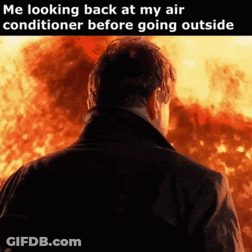 Me Looking Back At Air Conditioning GIF