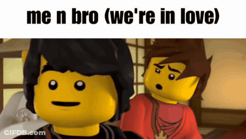Me N Bro (We're In Love) Lego Ninjago GIF