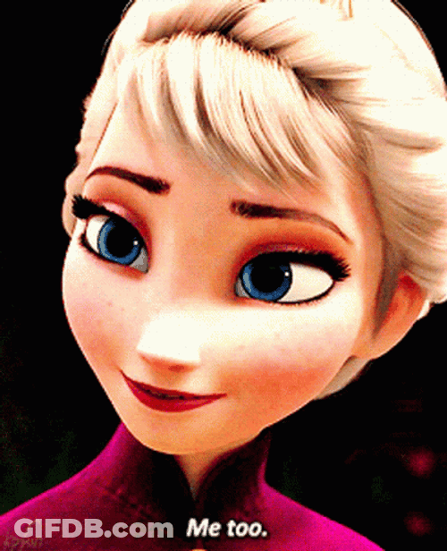 Me Too Elsa Blinking Frozen Disney GIF