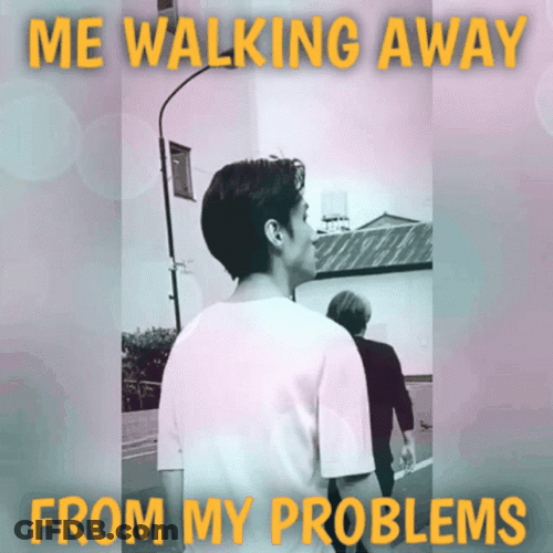 Me Walking Away From My Problems Video Clip GIF