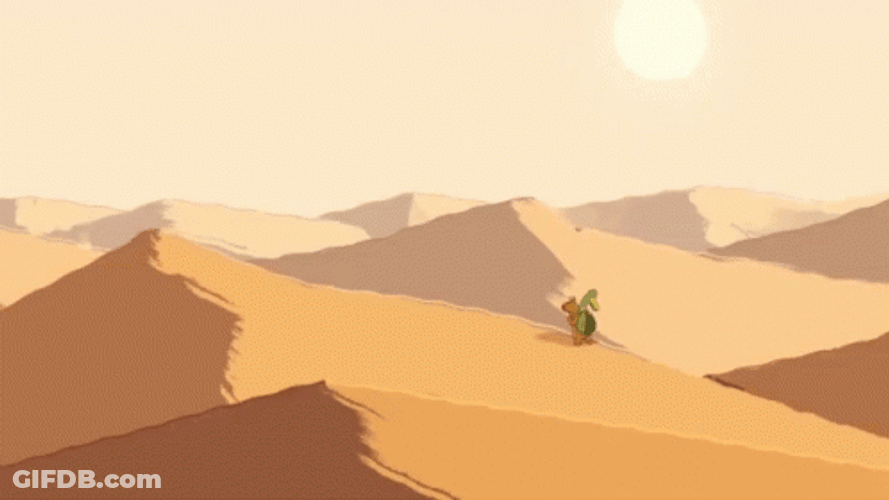 Me Walking With My Buddy Desert GIF