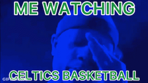 Me Watching Celtics Basketball GIF