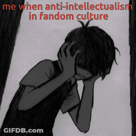 Me When Anti-Intellectualism In Fandom Culture Black And White Boy Drawing GIF