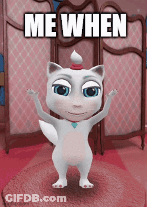Me When Cat Dance Animation GIF