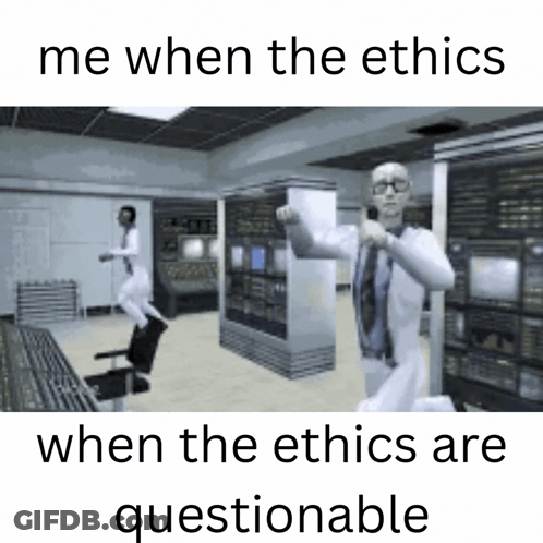 Me When Ethics Are Questionable Man In Lab Coat Dancing GIF