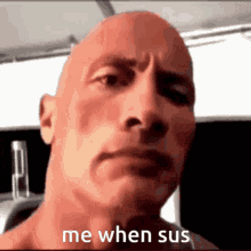 Me When Sus The Rock Eyebrow GIF