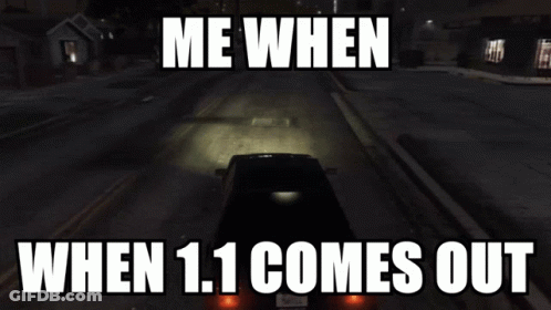 Me When When 1.1 Comes Out Meme GIF