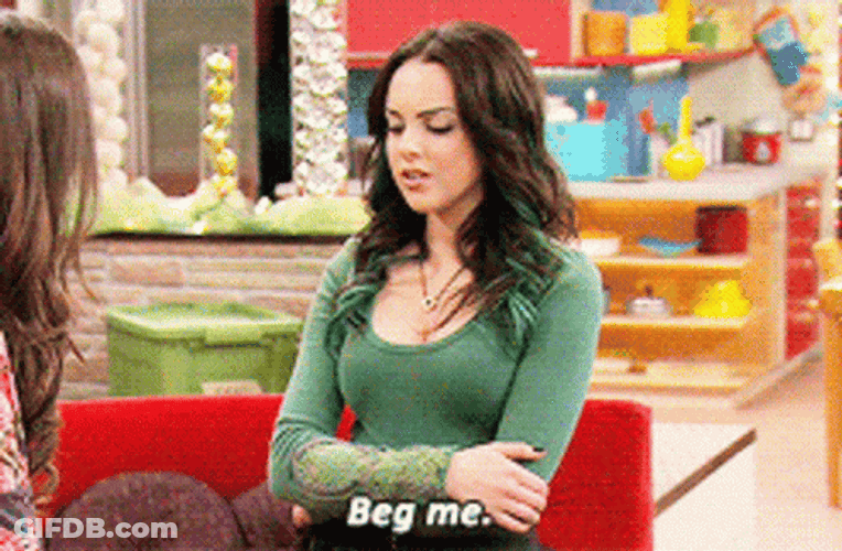Mean Elizabeth Gillies Beg Me GIF