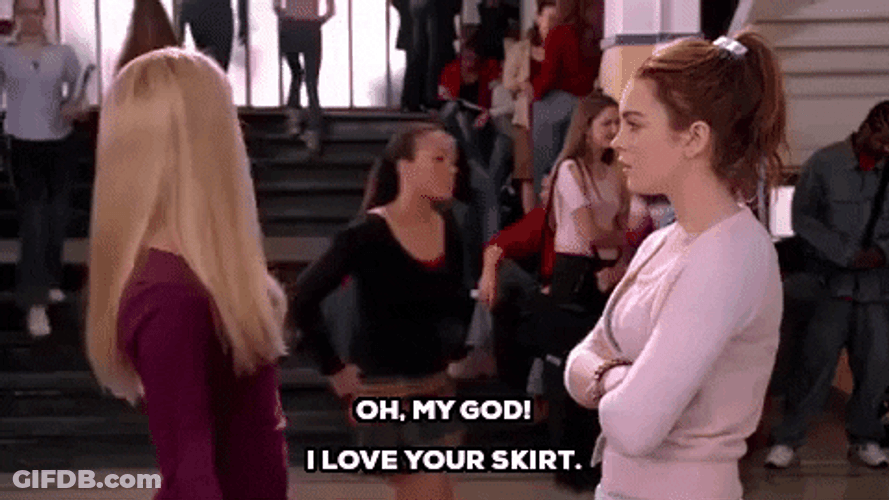 Mean Girls Cady Heron Love Your Mini Skirt GIF