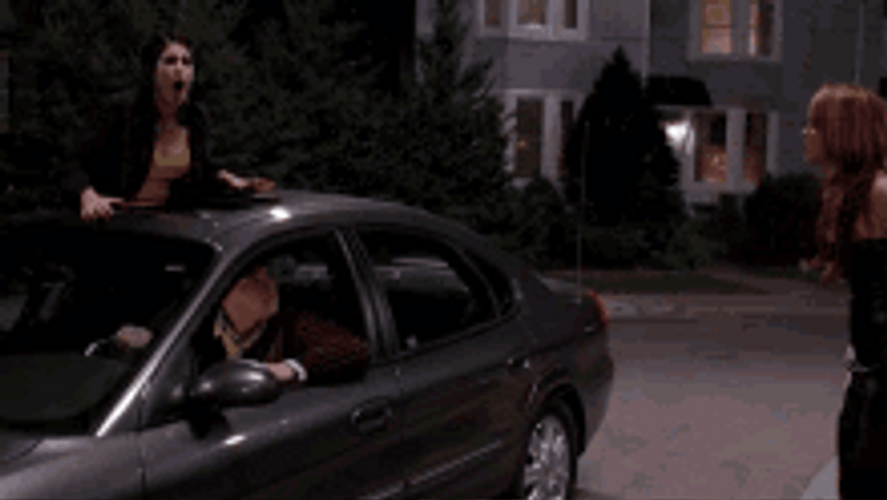 Mean Girls Funny Car Cady Janice Damian GIF