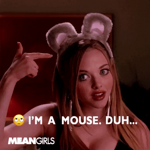 Mean Girls I'm A Mouse Duh GIF