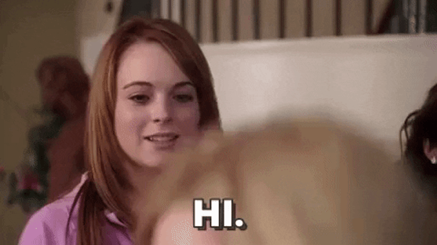 Mean Girls Lindsay Lohan Hi GIF