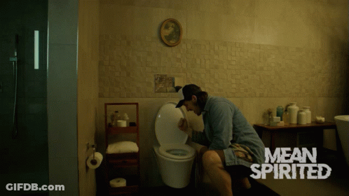 Mean Spirited Woman Vomiting Poster GIF