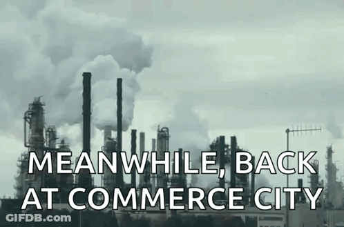 Meanwhile Back At Commerce City Black And White Factory GIF
