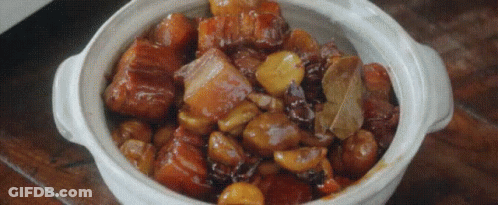 Meat And Vegetable Stew In White Bowl GIF
