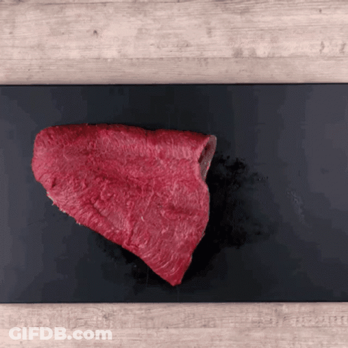 Meat Uncooking In Reverse Action GIF