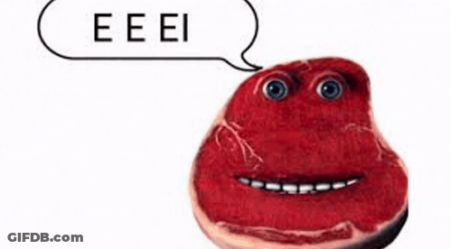 Meat With Speech Bubble Eeei GIF