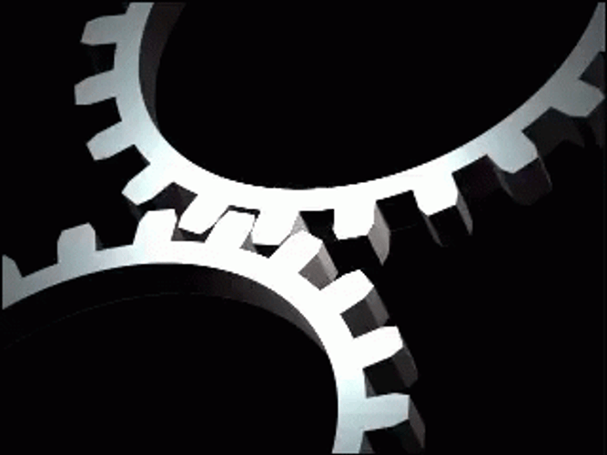 Mechanical Gear Spinning GIF