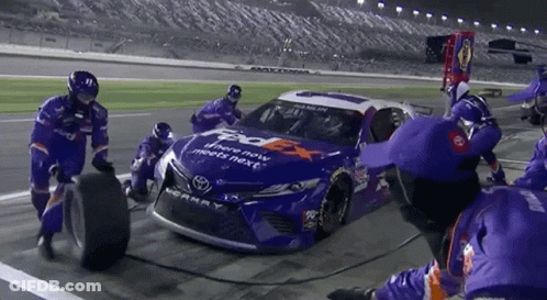 Mechanics Working On Race Car GIF