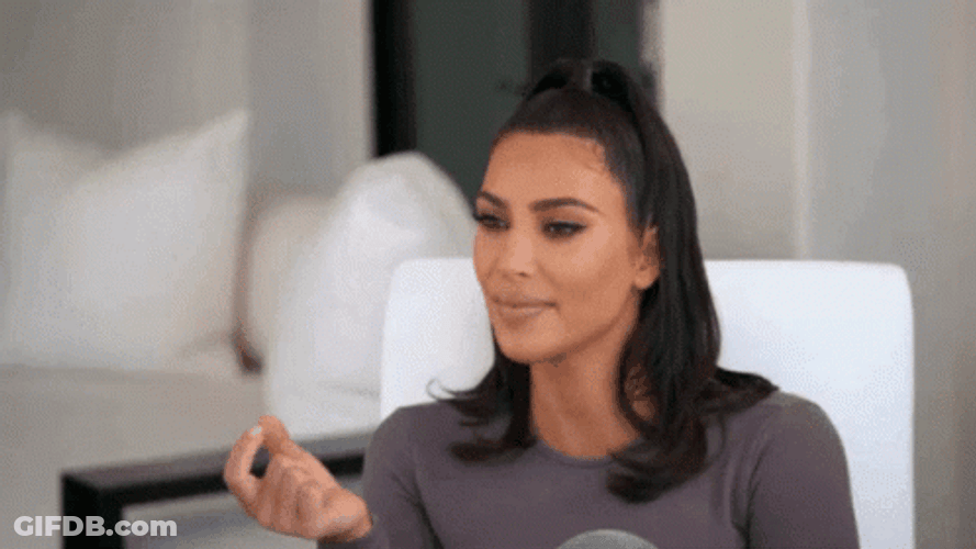 Media Personality Kim Kardashian Eye Rolling Reaction GIF