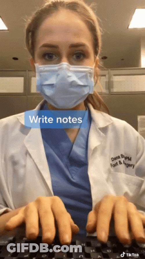 Médica Footdocdana Typing Prescriptions GIF