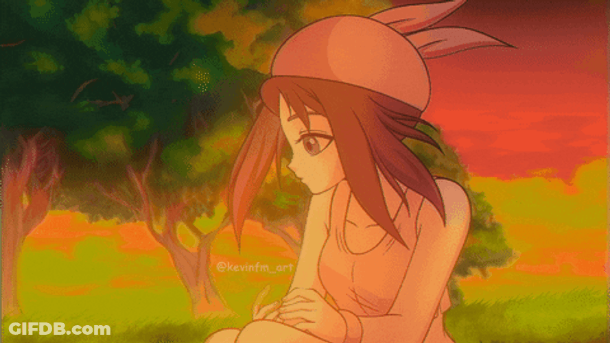 Meditating Lofi Girl GIF