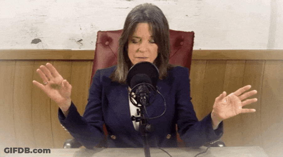 Meditation Position Marianne Williamson GIF