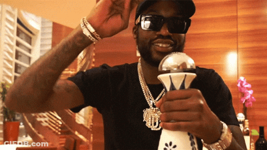 Meek Mill Holding Don Julio Tequila GIF