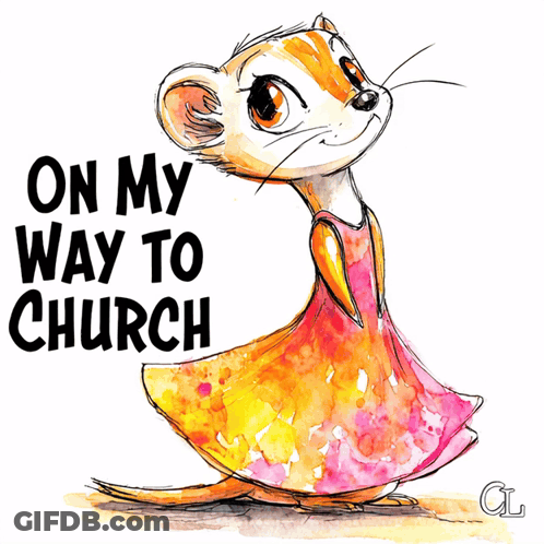 Meerkat In Pink Dress Saying On My Way To Chun GIF