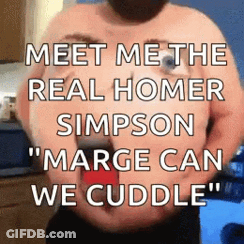 Meet Homer Simpson And Marge Cuddling GIF
