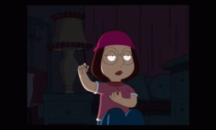 Meg Griffin Turning Lamp On GIF