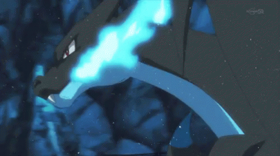 Mega Charizard X Raging Flames GIF