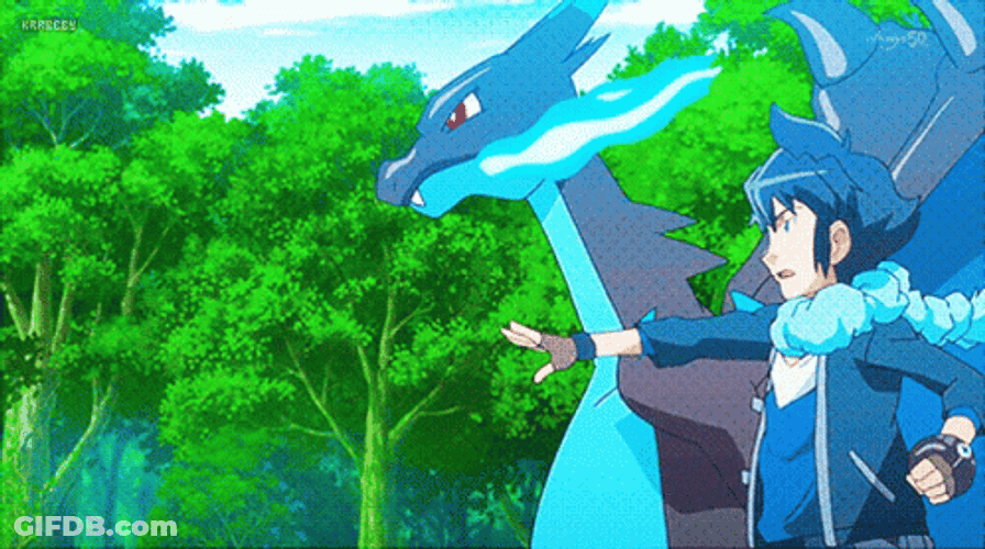 Mega Charizard X Steel Wings GIF