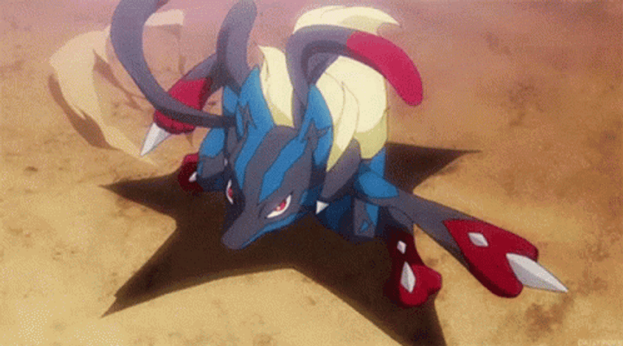 Mega Evolution Lucario Punch GIF