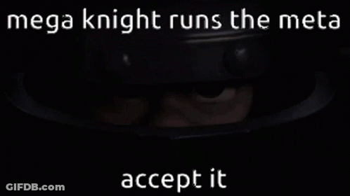 Mega Knight Runs The Meta On Cartoon Face GIF